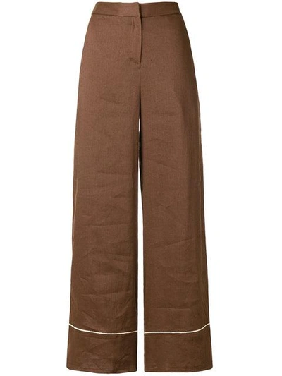 contrast piping trousers