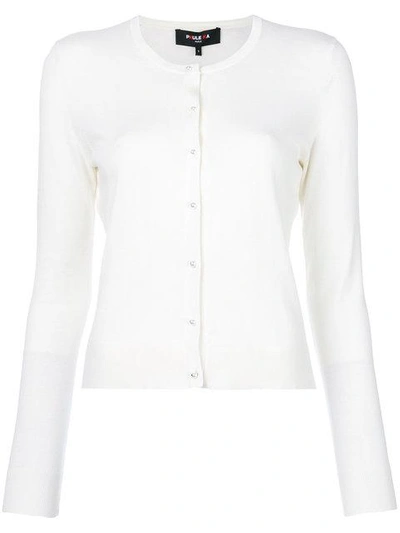 Shop Paule Ka Buttoned Cardigan In White