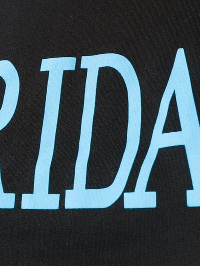 Shop Alberta Ferretti Friday Print Cropped T-shirt - Black