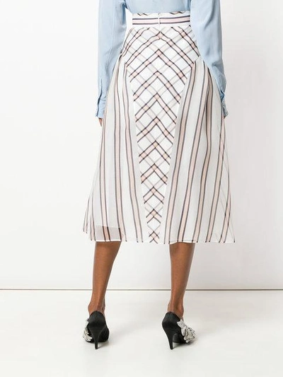 Shop Fendi Horizontal Contrasting Stripe Print A In White