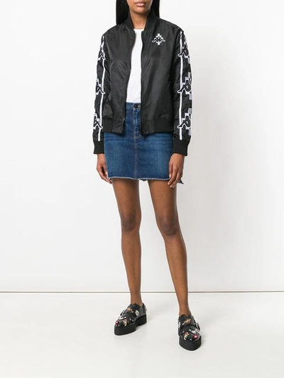 Shop Marcelo Burlon County Of Milan Kappa Bomber Jacket - Black