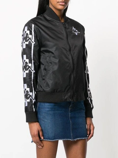 Shop Marcelo Burlon County Of Milan Kappa Bomber Jacket - Black