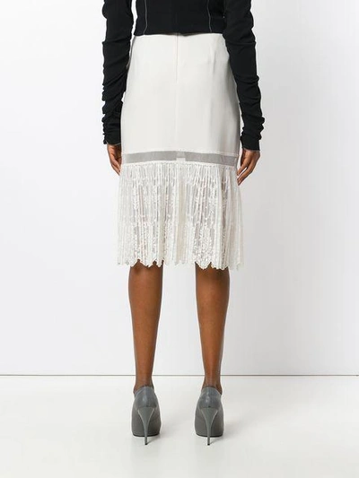 Shop Stella Mccartney Pleated Hem Skirt - White