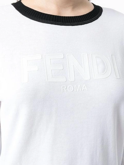 Shop Fendi Branded Top - White