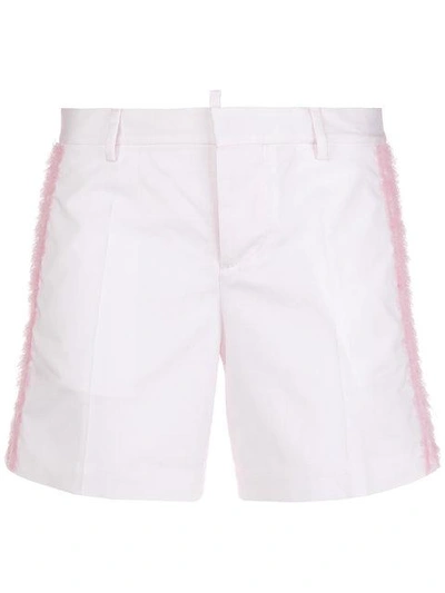 Shop Dsquared2 Tinsel Detail Shorts In Pink