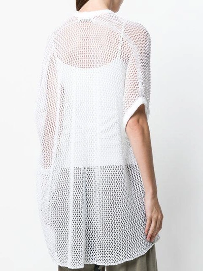 Shop Lost & Found Ria Dunn Curved Hem Knit T-shirt - White