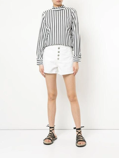 Shop Vale Vines Shorts In White