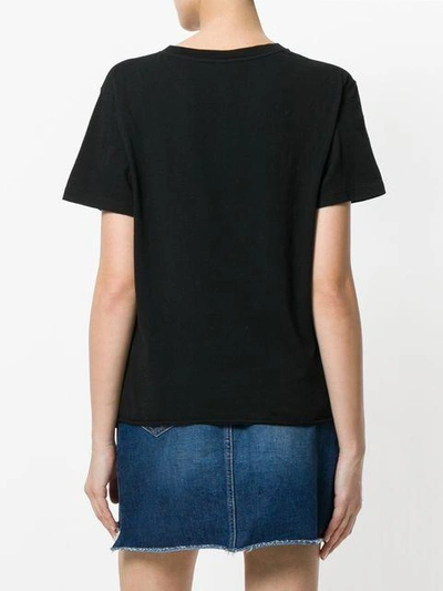 Shop Saint Laurent Usa Logo T-shirt In Black