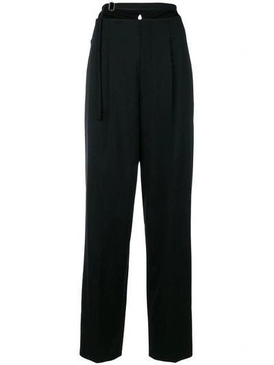 Shop Helmut Lang Harness Strap Trousers In Black
