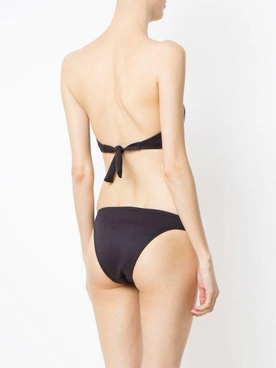 Shop Amir Slama Panelled Bandeau Bikini Set - Black