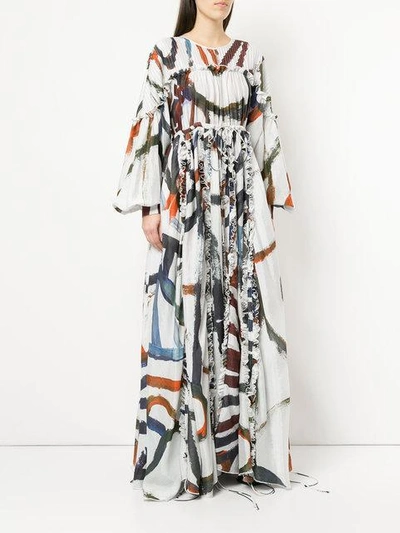 Shop Aje Textured Printed Maxi Dress