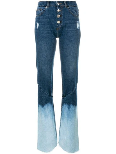 Shop Each X Other Button Bleached Jeans In Blue
