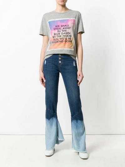 Shop Each X Other Button Bleached Jeans In Blue