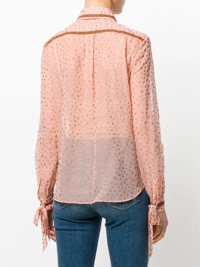 Shop Coach Star Print Blouse In Pink
