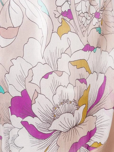 Shop Carine Gilson Floral Short Kimono In Imprparadiscreamrosécreamrosé