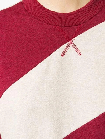 Shop Marques' Almeida Marques'almeida Striped Asymmetric Sweater - Red