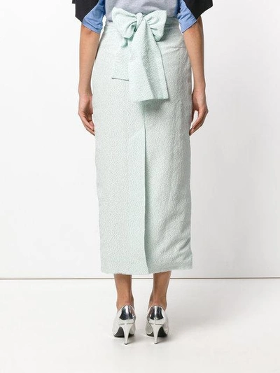 Shop Walk Of Shame Bow Detail Pencil Skirt In Green