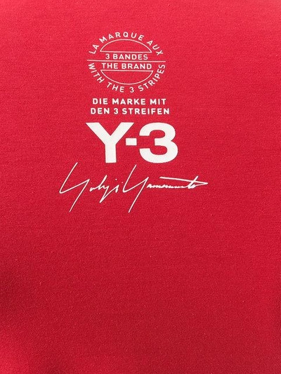 Shop Y-3 Long-line T-shirt - Red