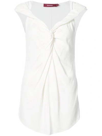 Shop Sies Marjan Plunge Neck Twist Top In White