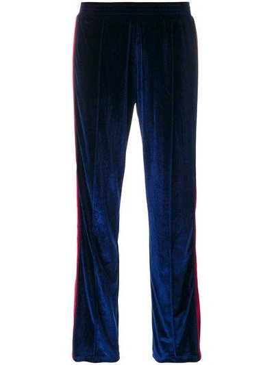 Shop Forte Couture Forte Dei Marmi Couture Velvet Sweat Pants - Blue