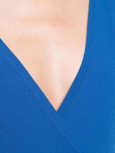 Shop Diane Von Furstenberg Dvf  Knit Wrap Dress - Blue