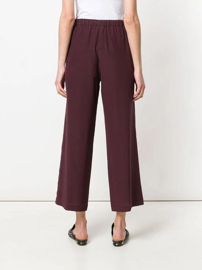 Shop Aspesi Wide Cropped Trousers - Pink