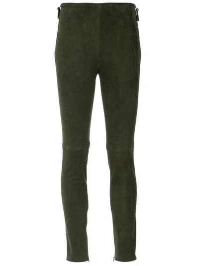 Shop Tufi Duek Skinny Pants In Green