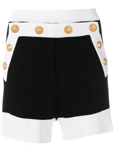 Shop Balmain Button-embellished Shorts