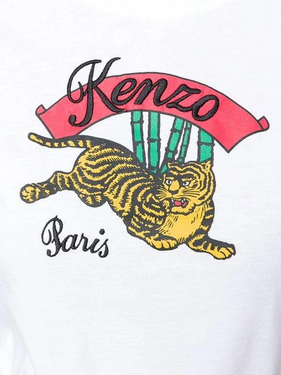 Shop Kenzo Tiger Placement Print T In White