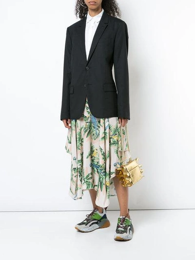 Shop Stella Mccartney Asymmetric Printed Skirt In Neutrals