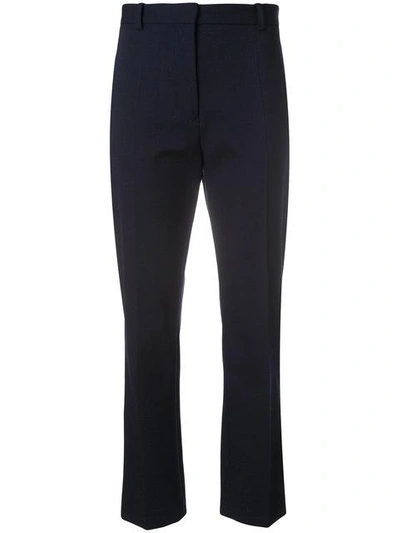 Shop Joseph Cropped Slim-fit Trousers In Blue