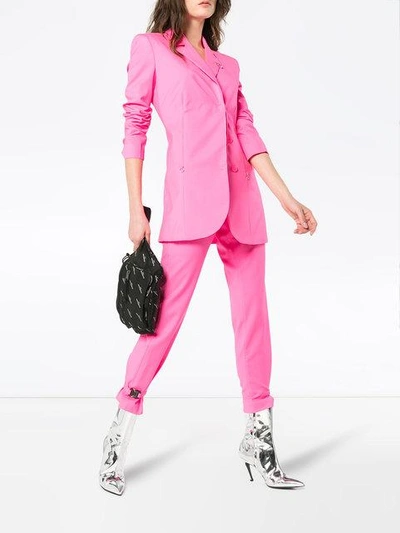 Shop Alyx Single Breasted Box Fit Virgin Wool Blazer In Pink