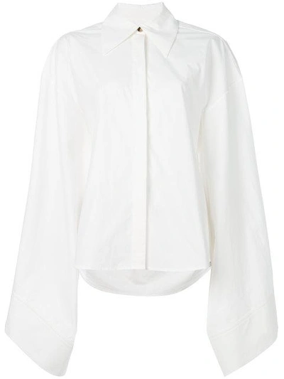Shop A.w.a.k.e. Oversized-sleeve Shirt - White