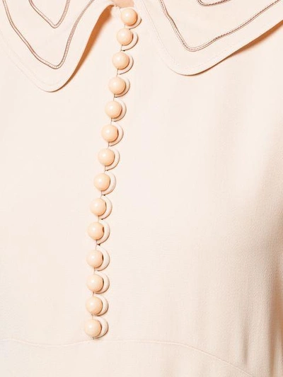 Shop Chloé Peter Pan Collar Blouse In Neutrals