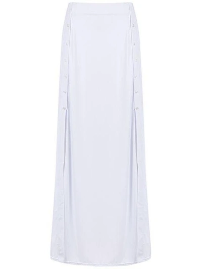 Shop Amir Slama Side Slits Skirt In White