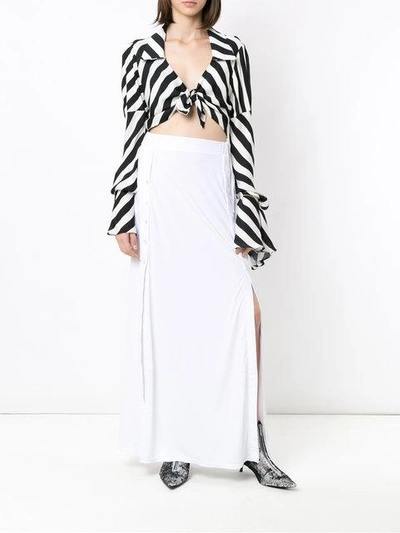 Shop Amir Slama Side Slits Skirt In White