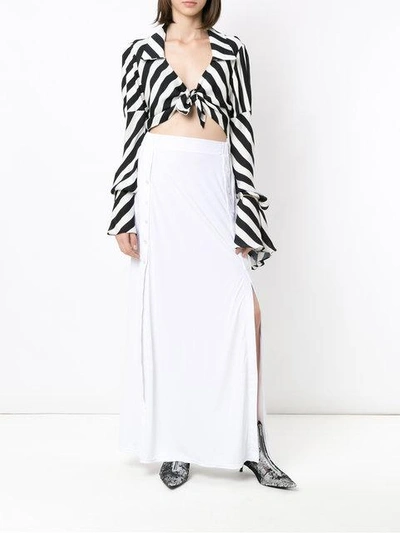 Amir Slama Side Slits Skirt In White