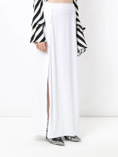 Amir Slama Side Slits Skirt In White