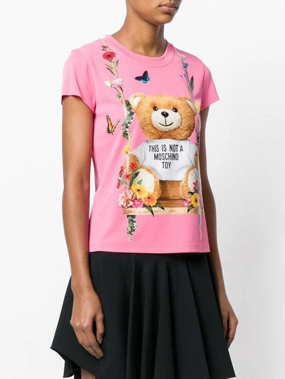 Shop Moschino Printed T In Pink