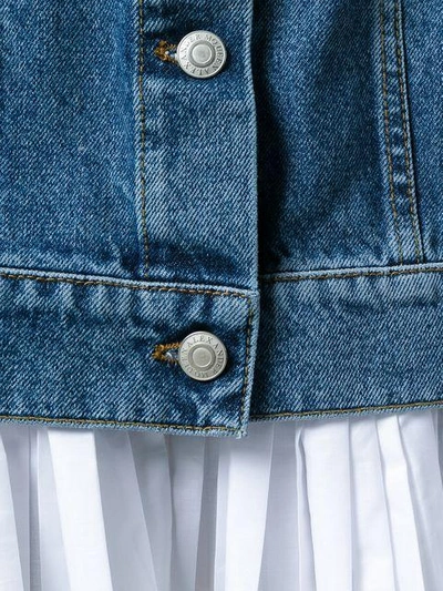 denim pleated hem dress