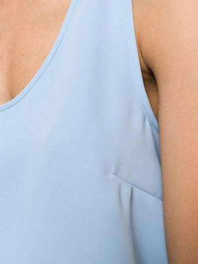 Shop P.a.r.o.s.h Sleeveless Fitted Top In Blue
