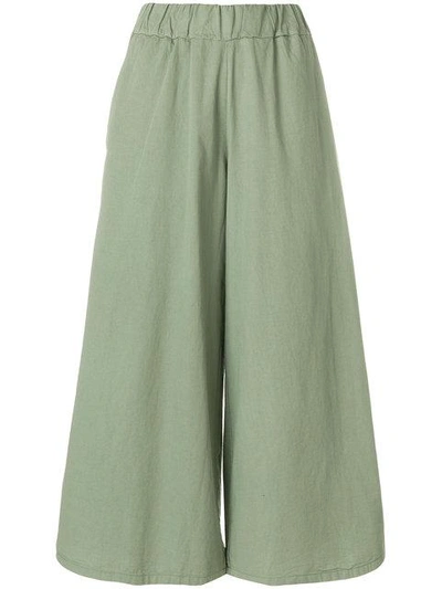 Shop Labo Art Weite Cropped-hose In Green