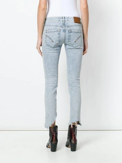 Shop Dondup Distressed Cropped Jeans - Blue
