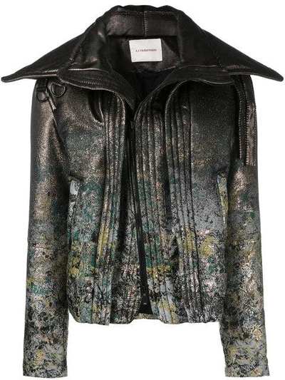 Shop A.f.vandevorst Distressed Floral Biker Jacket