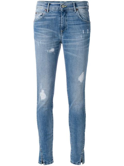 Htc Hollywood Trading Company Distressed Skinny Jeans In Blue | ModeSens