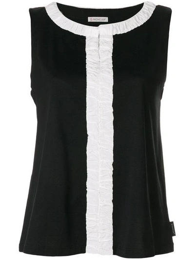 Shop Moncler Contrast Vest Top In Black