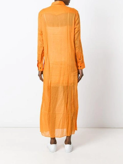 Shop Tomas Maier Long Shirt Dress - Orange