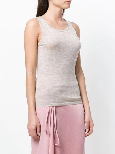 Shop N.peal Cashmere Shell Top In Neutrals