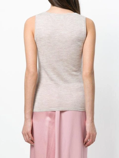 Shop N.peal Cashmere Shell Top In Neutrals