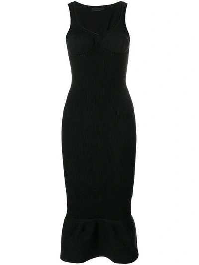 Shop Alexander Wang Peplum Hem Bodycon Dress In Black